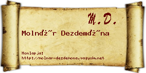 Molnár Dezdemóna névjegykártya